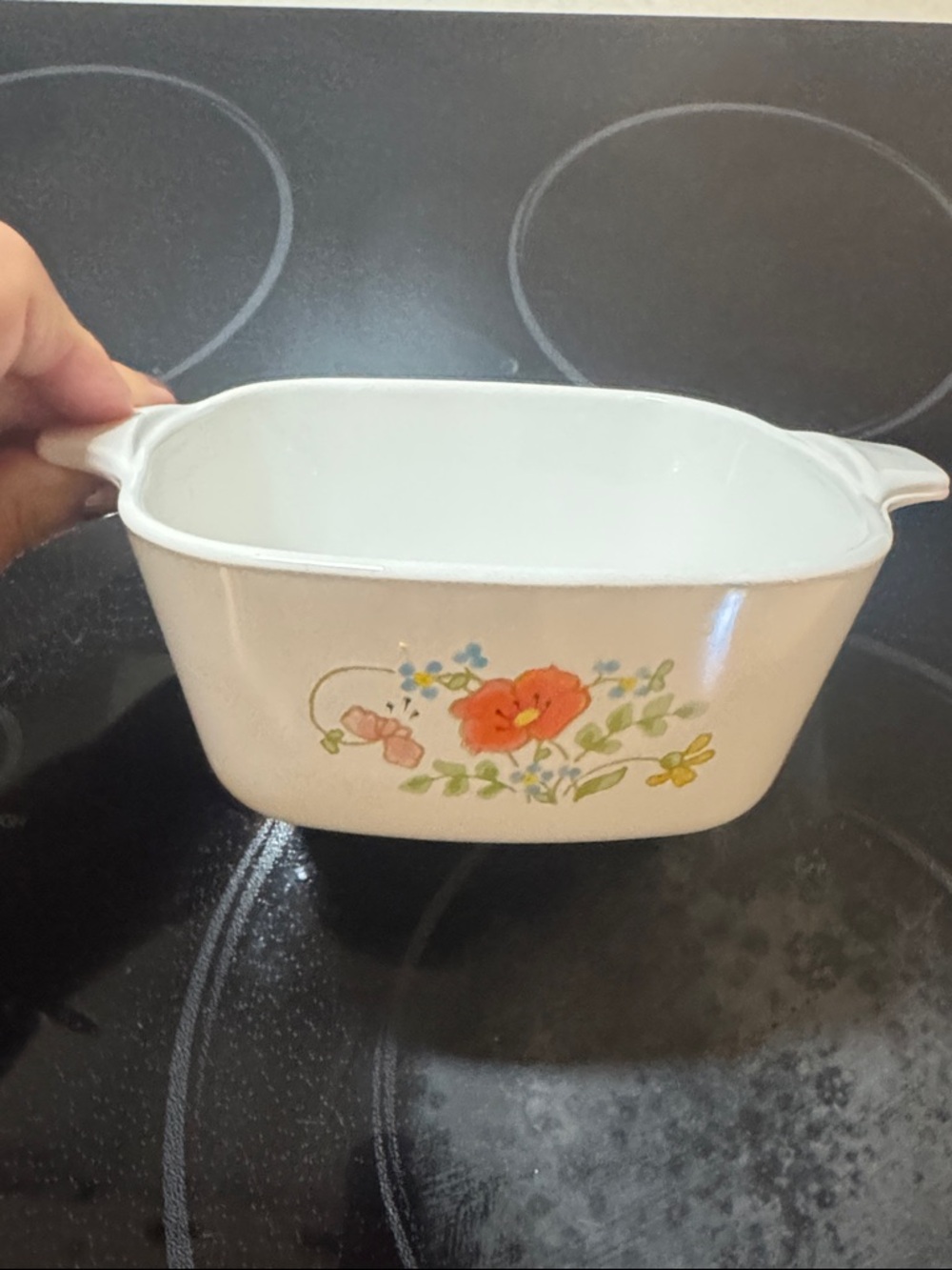 Vintage Corning  Ware Wildflower Ceramic Casserole 2 and 3/4 cup dish